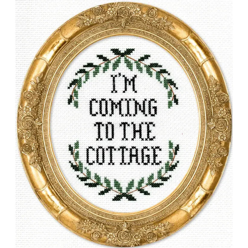 Subversive Cross Stitch-I'm Coming to the Cottage Deluxe Cross Stitch Kit-xstitch kit-gather here online