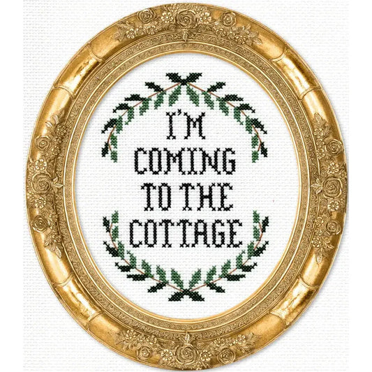 Subversive Cross Stitch-I'm Coming to the Cottage Deluxe Cross Stitch Kit-xstitch kit-gather here online