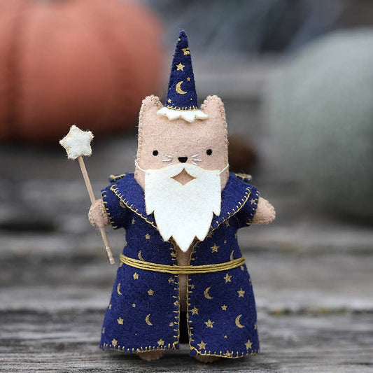 Kiriki Press-Wizard Cat Felt Doll Kit-embroidery kit-gather here online