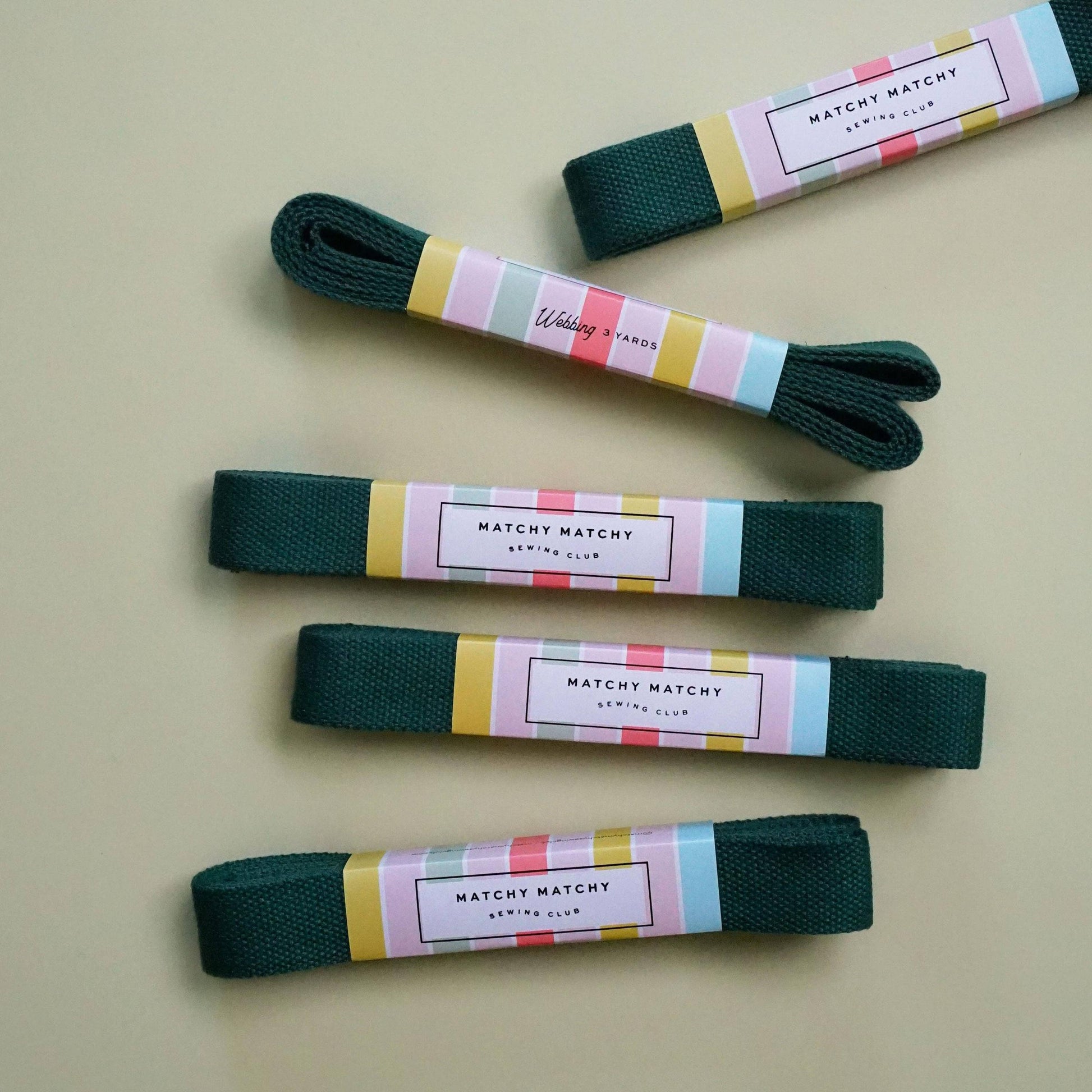 Matchy Matchy Sewing Club-Forest Webbing 1.25"-trim-gather here online