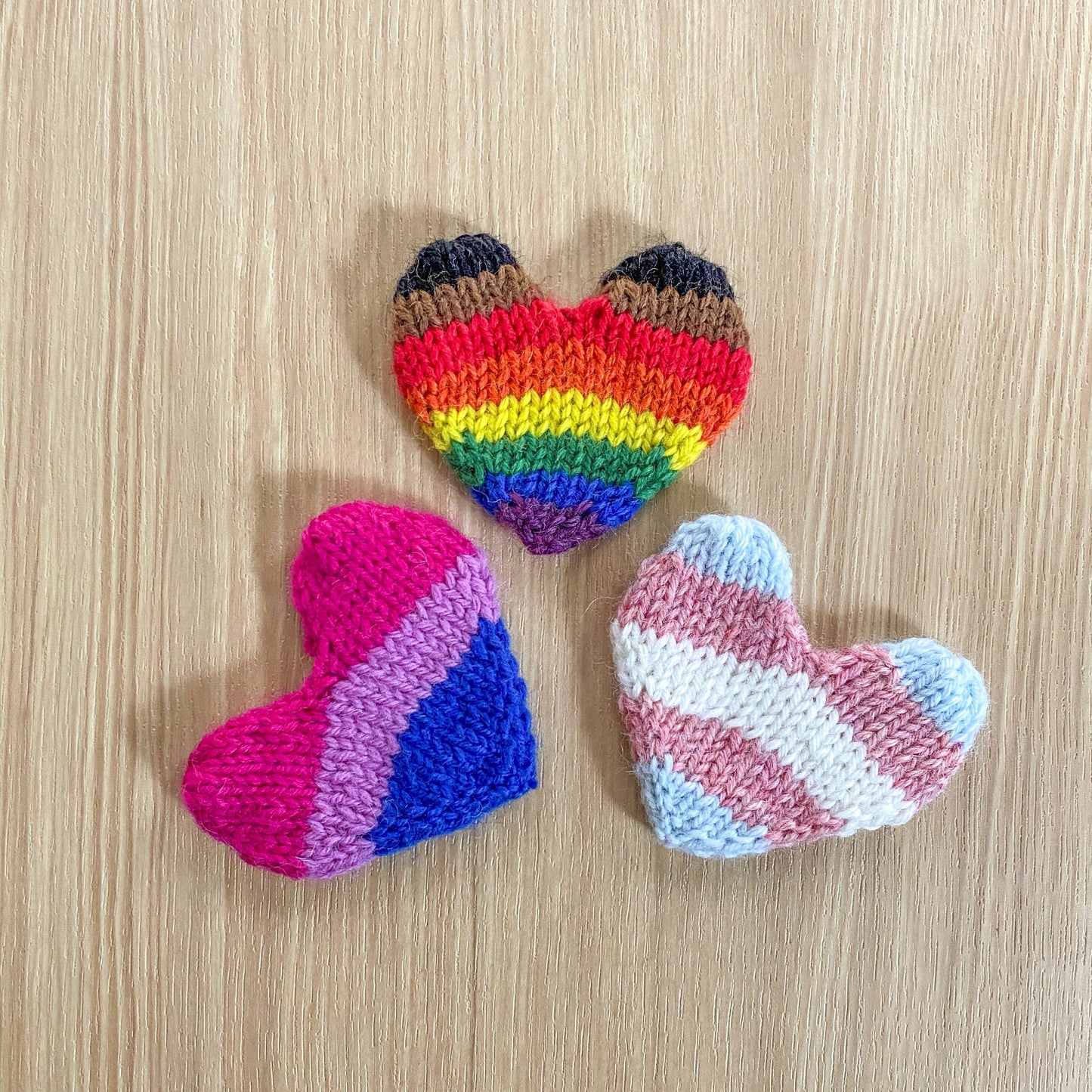 Juliette Pécaut Designs-Knitting Kit: Pride Hearts-knitting / crochet kit-gather here online