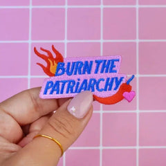 Malicieuse-Burn The Patriarchy Iron-on Patch-accessory-gather here online