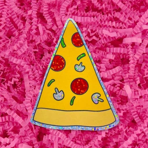 Jenny Lemons-Glitter Pizza Slice Sticker-accessory-gather here online