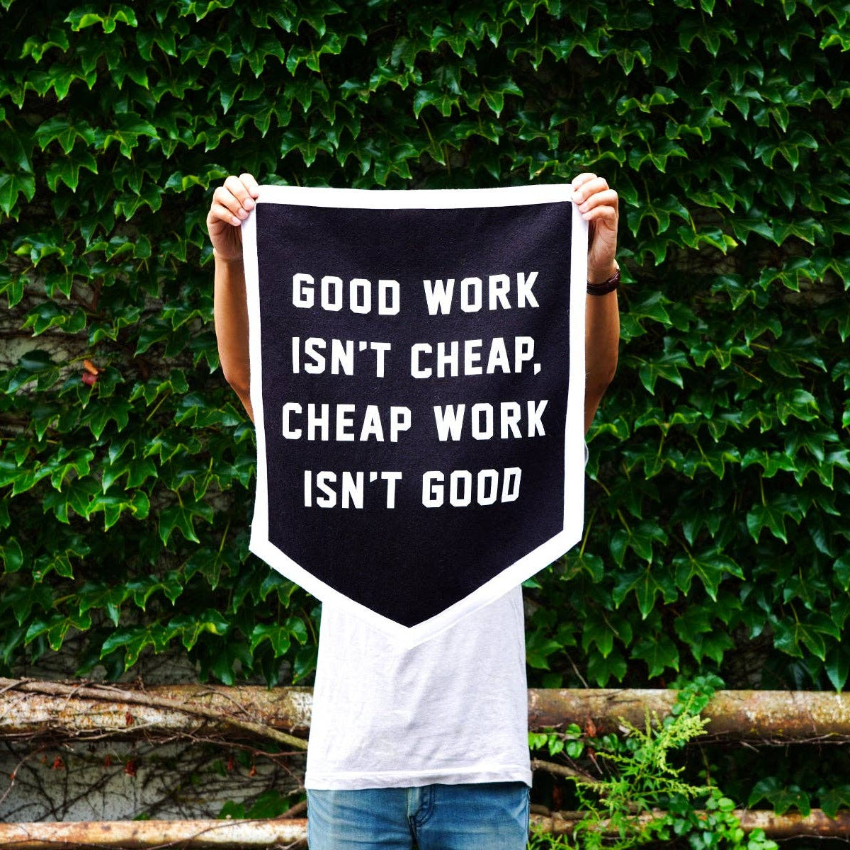 Good Work Isn't Cheap Camp Flag