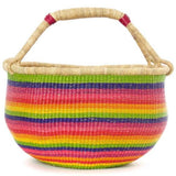 African Modern-Rainbow Chaser Handwoven Decorative Bolga Basket-accessory-gather here online