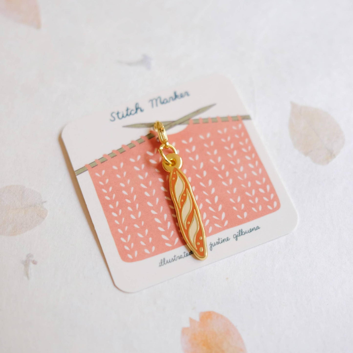 Justine Gilbuena-Baguette Stitch Marker-knitting needles-gather here online