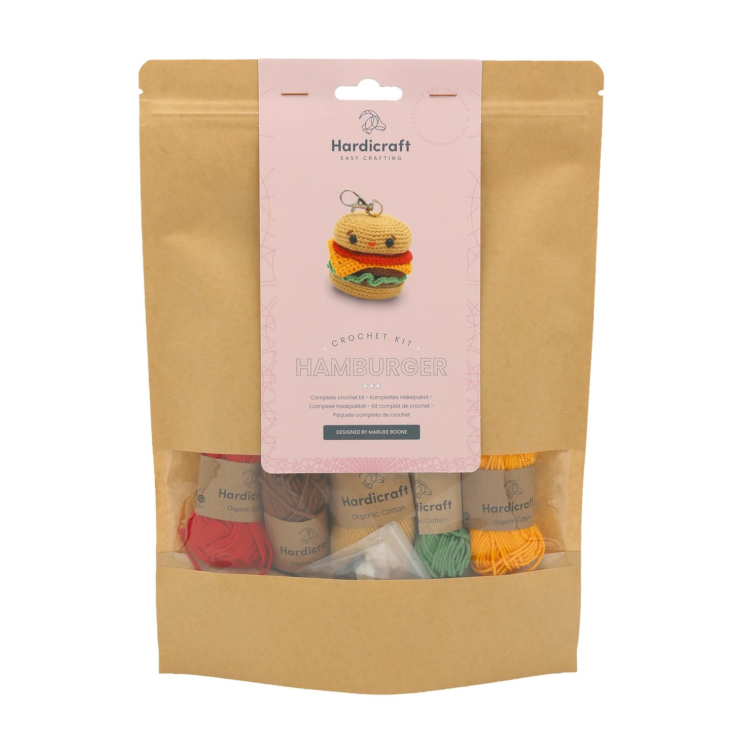 Hardicraft-DIY Crochet Kit - Hamburger Keychain-knitting / crochet kit-gather here online