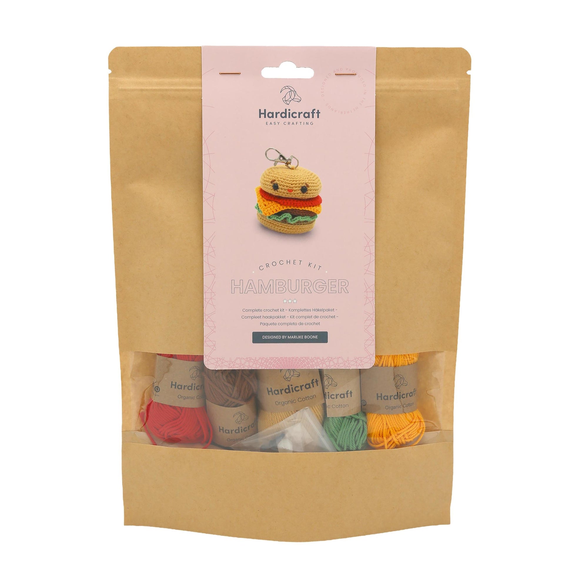 Hardicraft-DIY Crochet Kit - Hamburger Keychain-knitting / crochet kit-gather here online