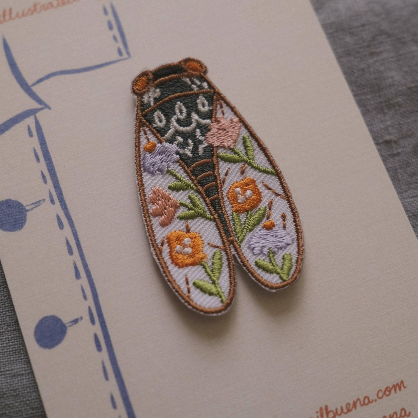 Justine Gilbuena-Cicada Small Iron-On Patch-accessory-gather here online