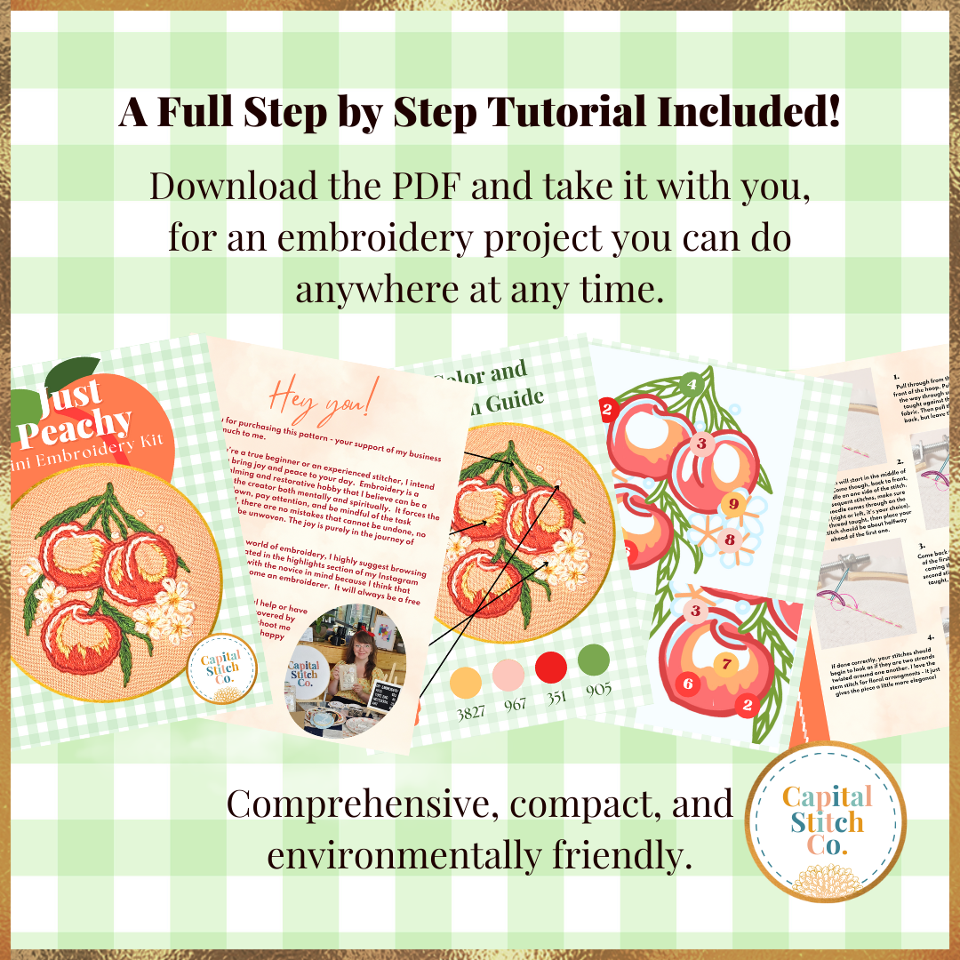 Just Peachy Mini Embroidery Kit