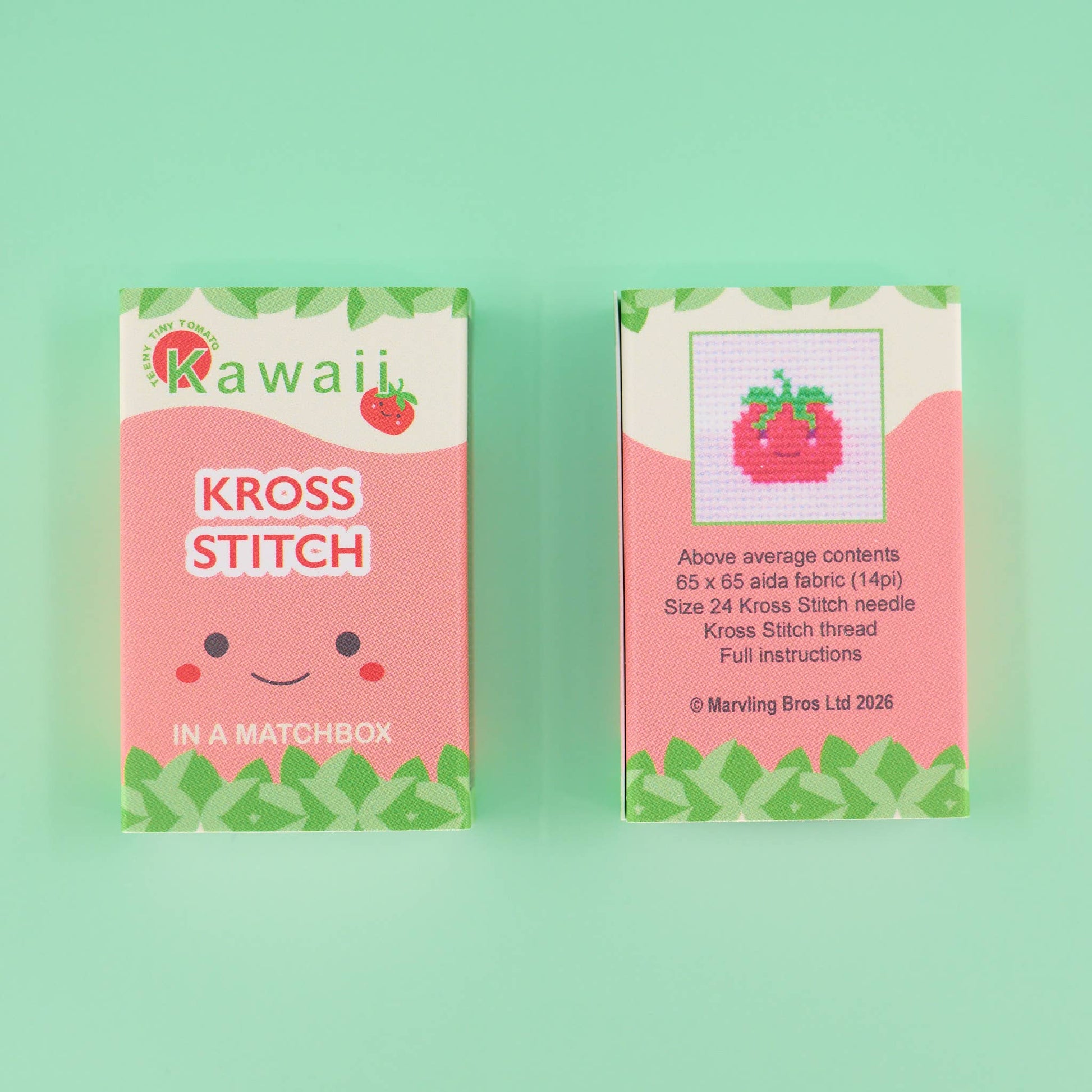 Marvling Bros Ltd-Kawaii Tomato Mini Cross Stitch Kit-xstitch kit-gather here online