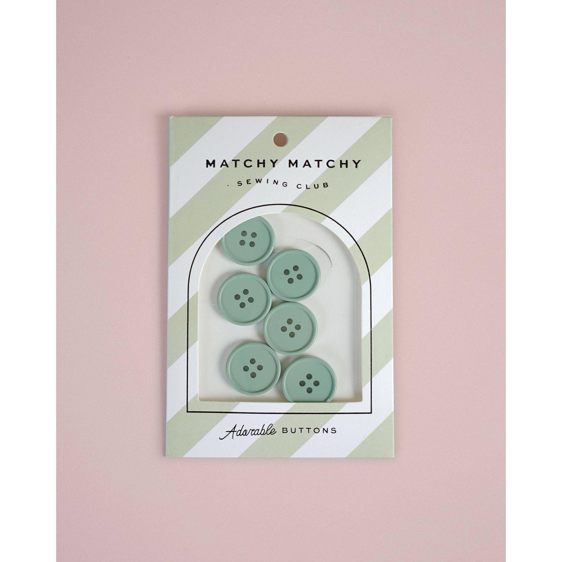 Matchy Matchy Sewing Club-Sage Retro Buttons-button-gather here online