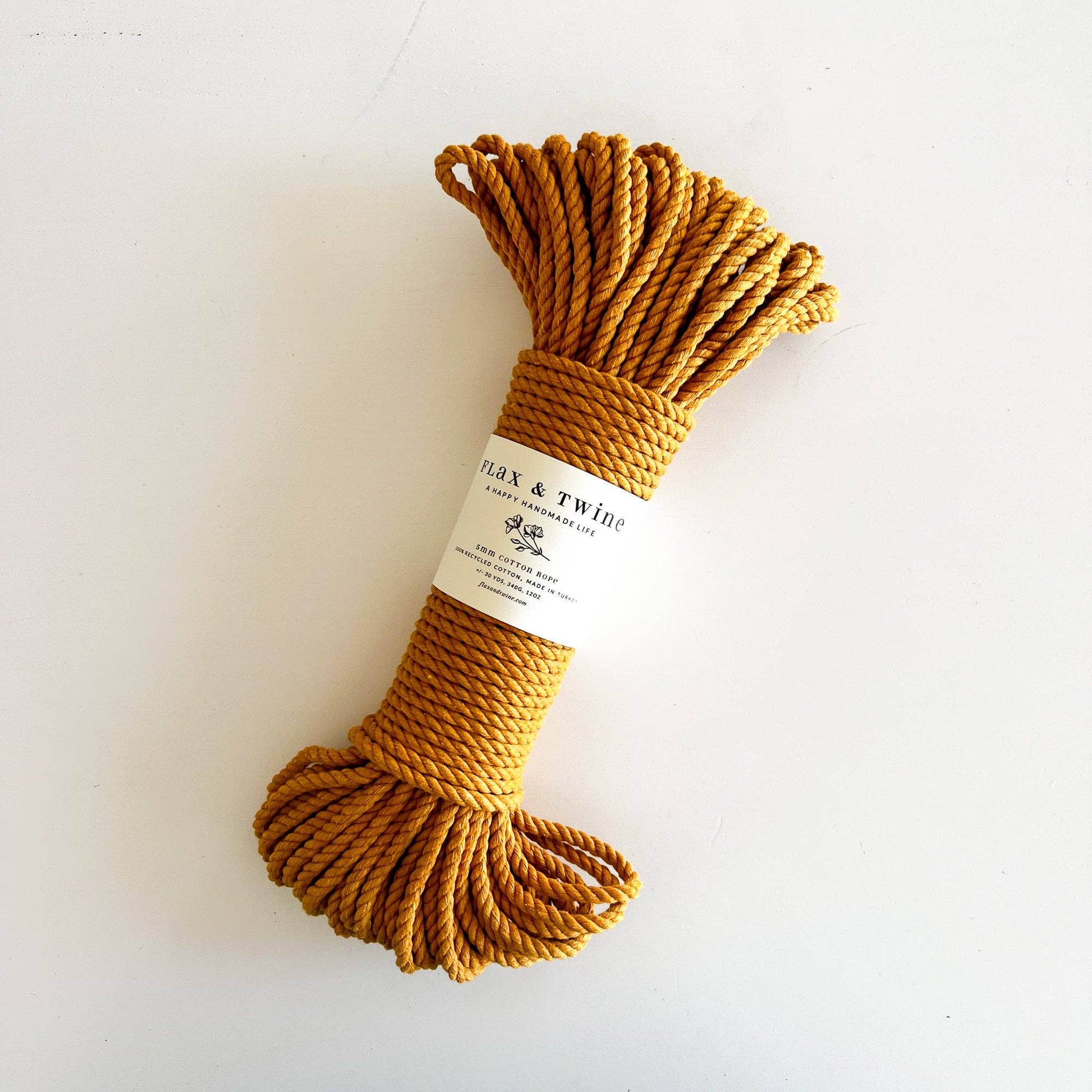 Flax & Twine-Chelsea Rope Basket Kit - Goldenrod-knitting / crochet kit-gather here online