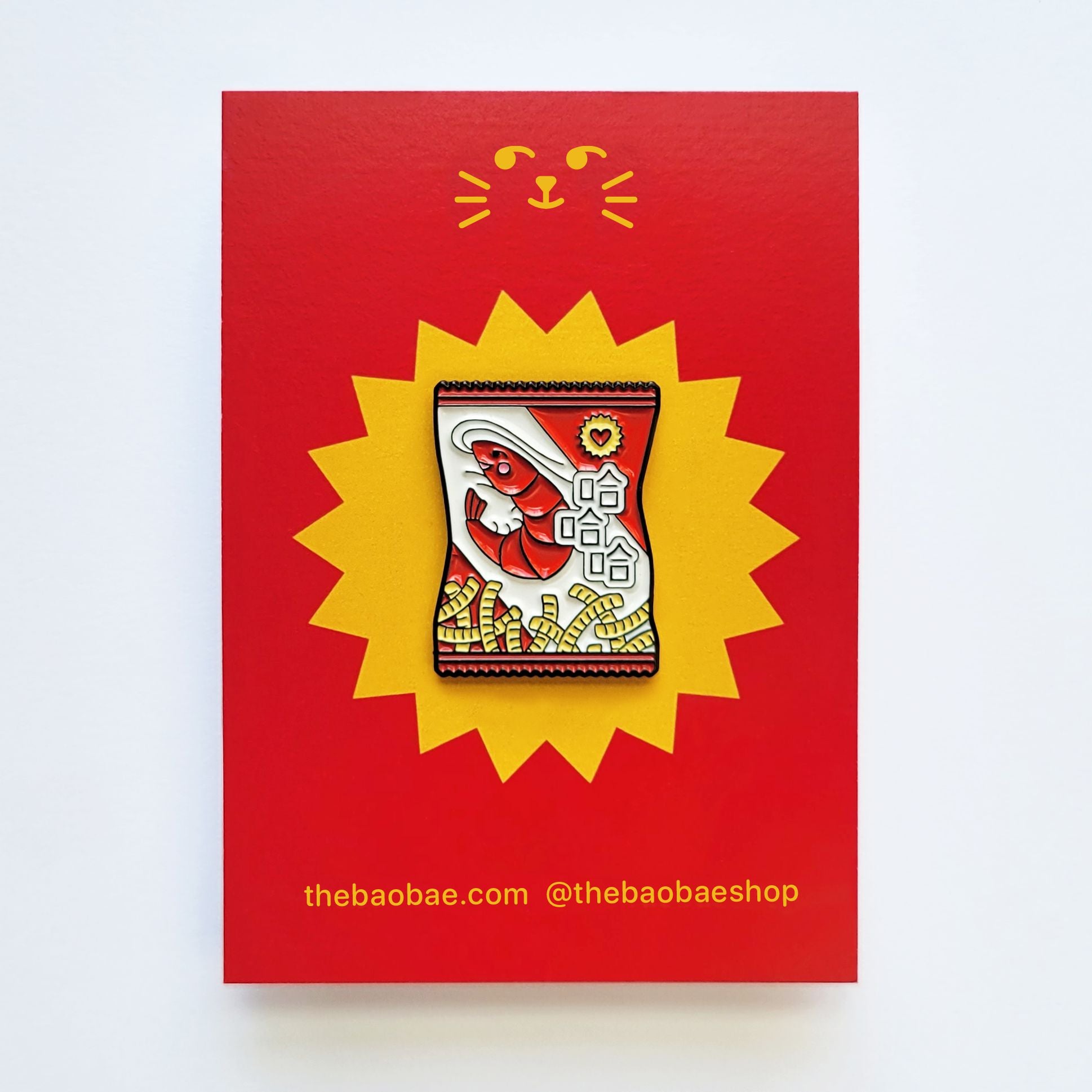 The Bao Bae-Shrimp Chips Enamel Pin-accessory-gather here online