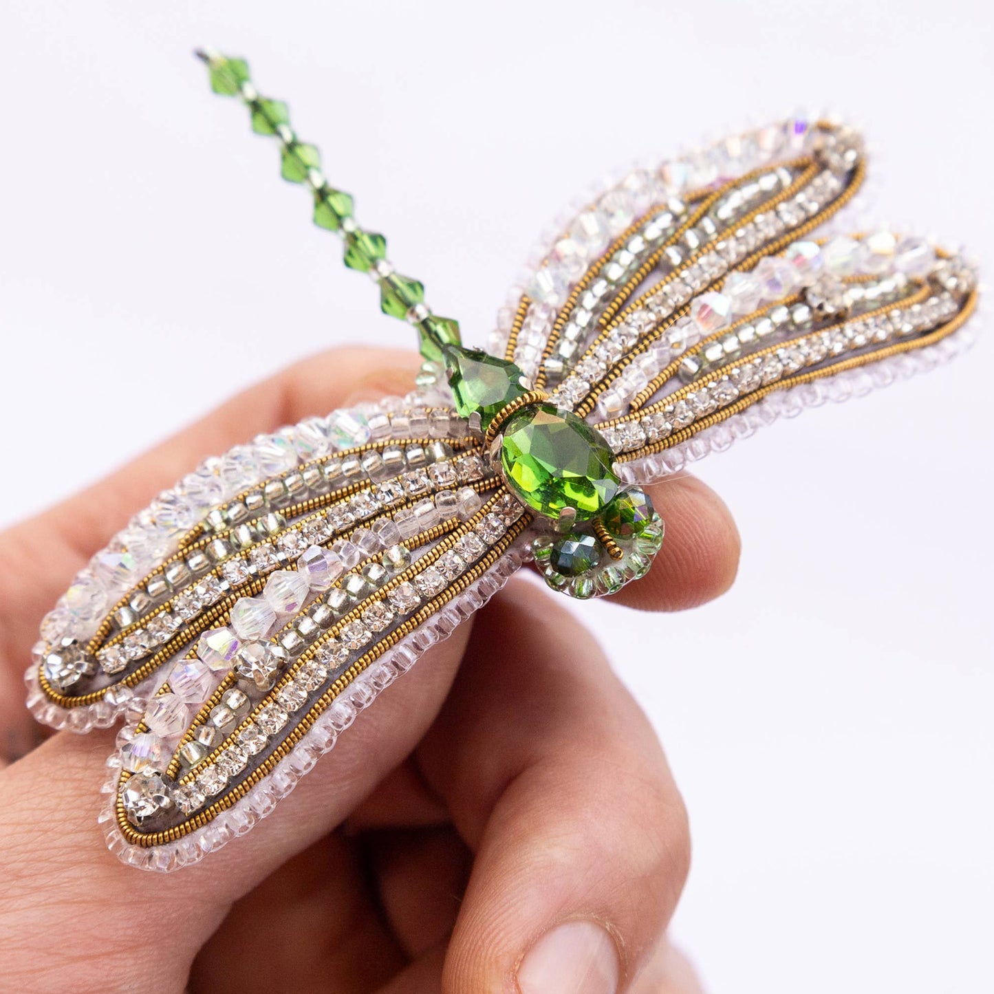 Dragonfly Beaded Brooch Kit: DIY Insect Jewelry Making