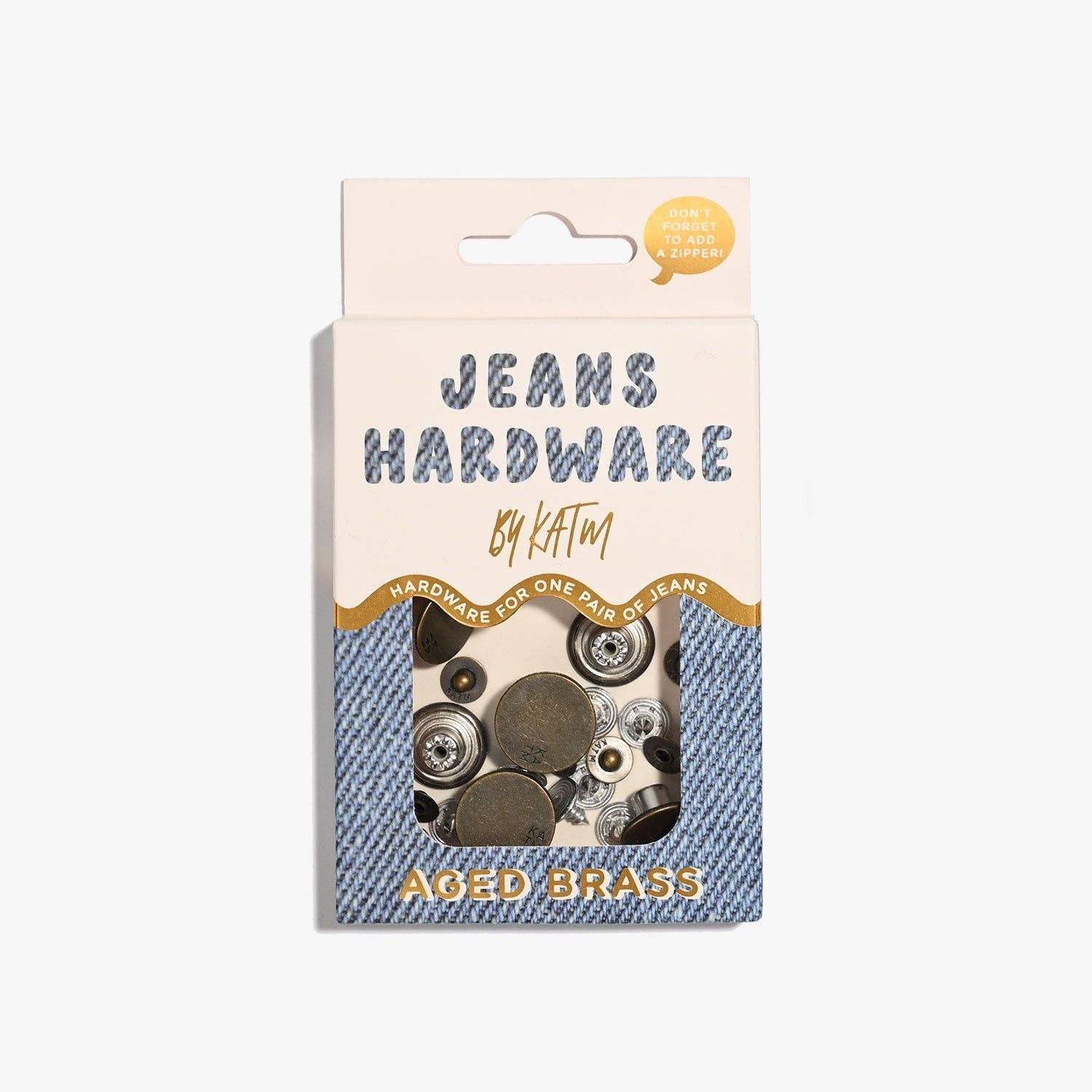 Kylie and The Machine-Jeans Hardware Kit - Aged Brass-hardware kit-gather here online