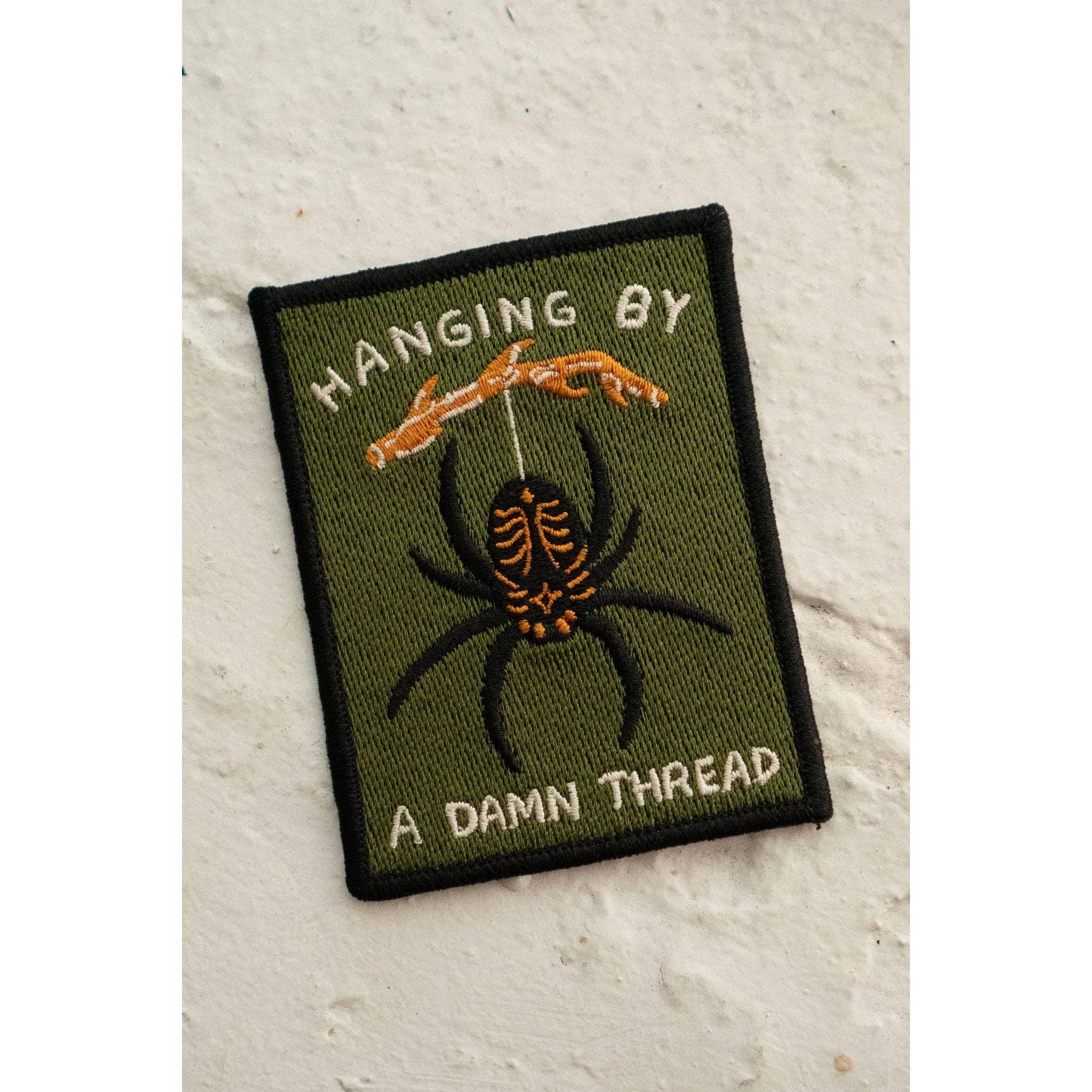 Stay Home Club-Hanging by a Thread Sticky Patch | Halloween Patch-sticker-gather here online