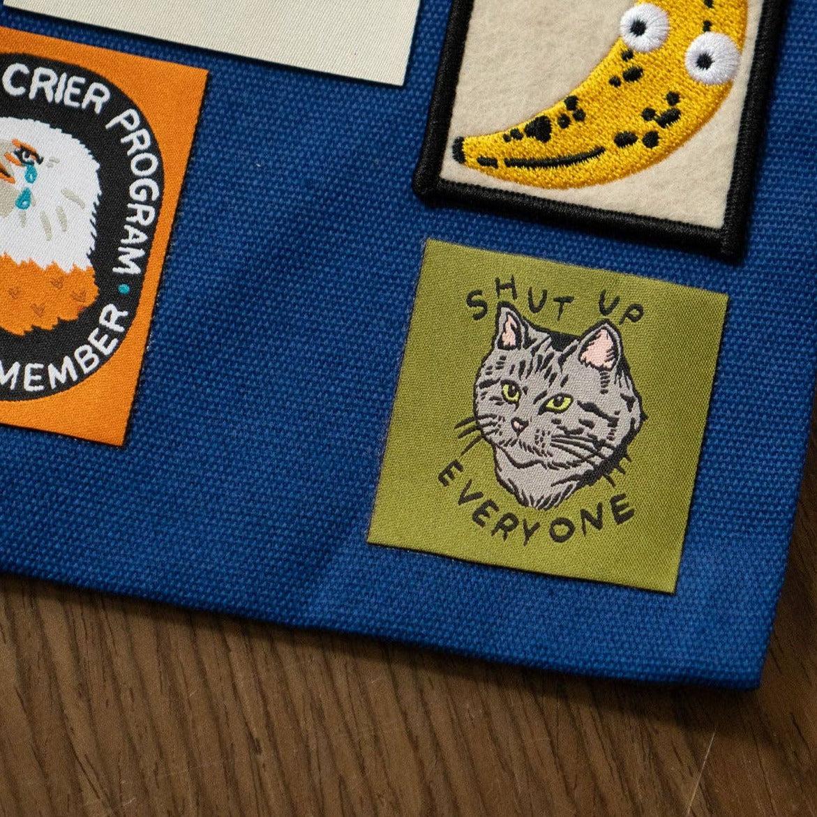 Stay Home Club-Shut Up Everyone - Woven Sticky Patch-accessory-gather here online