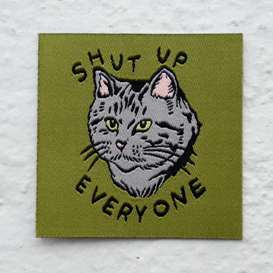 Stay Home Club-Shut Up Everyone - Woven Sticky Patch-accessory-gather here online