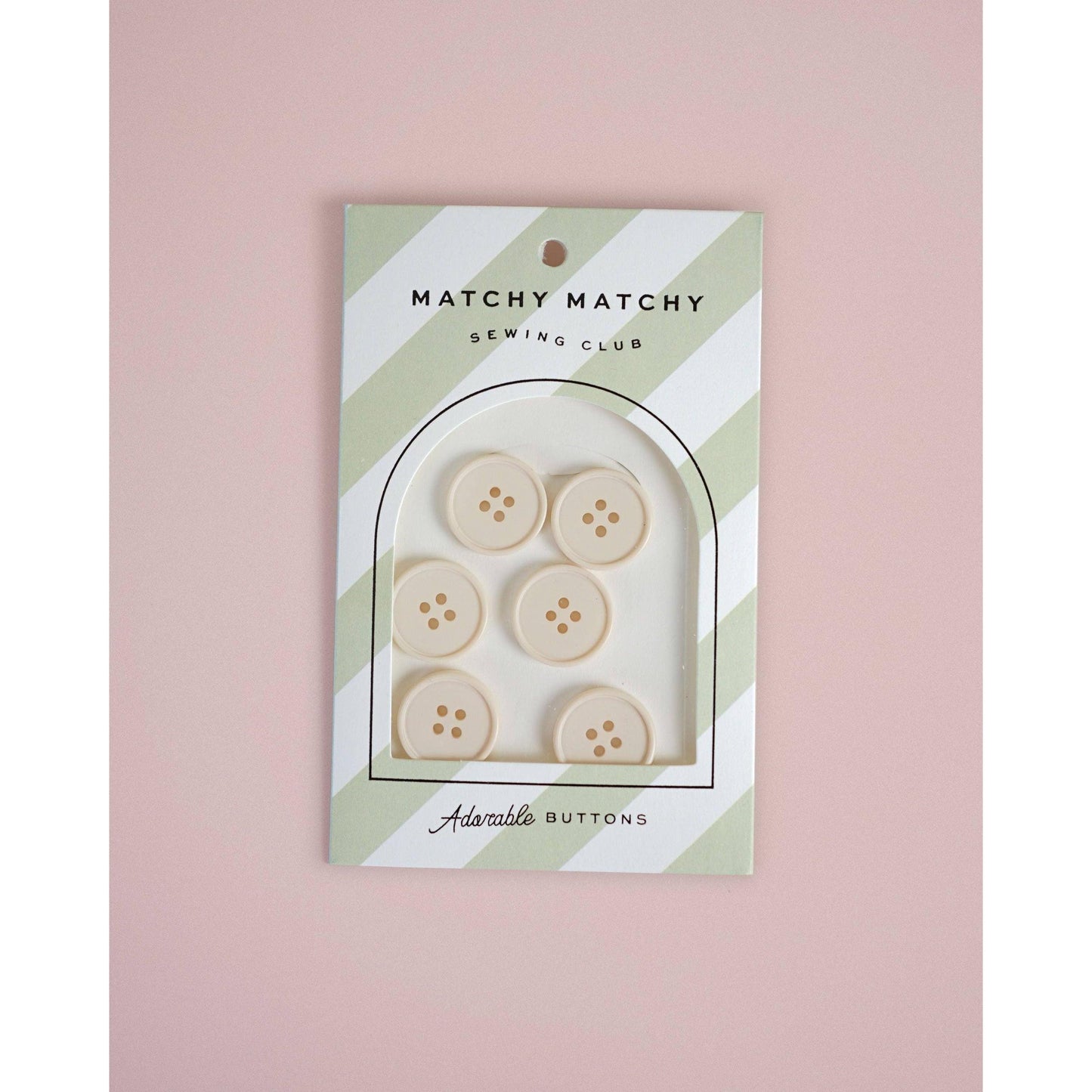 Matchy Matchy Sewing Club-Cream Puff Retro Buttons-button-gather here online