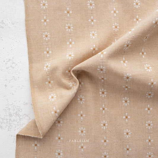 Fableism Supply Co-REMNANT: Forest Forage Daisies, Biscuit 30% OFF 1.27 YDS-fabric remnant-gather here online