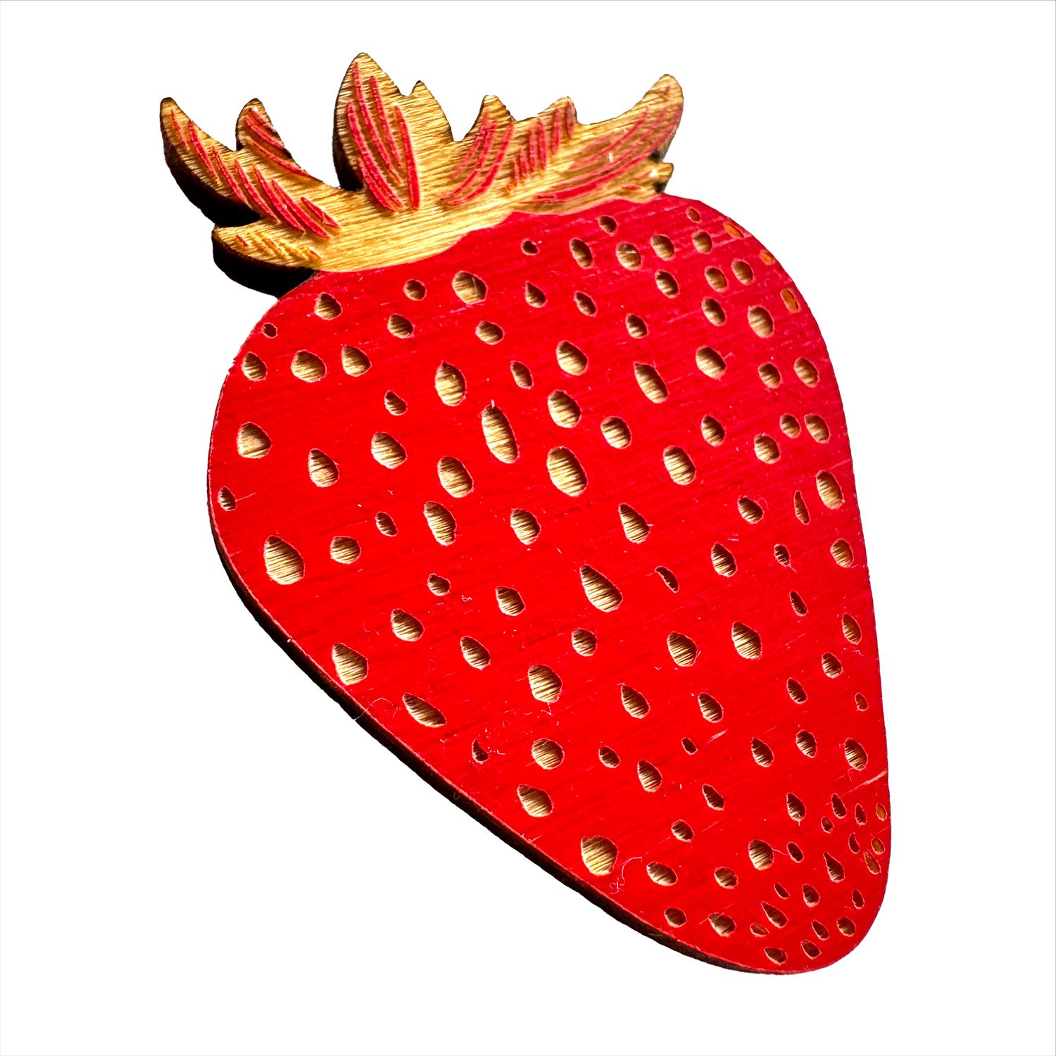 SnowMade-Berry Proud - Red Strawberry Magnet w/ Card-greeting card-gather here online