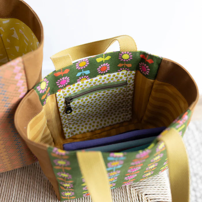 Noodlehead-Fieldstone Tote Pattern-sewing pattern-gather here online