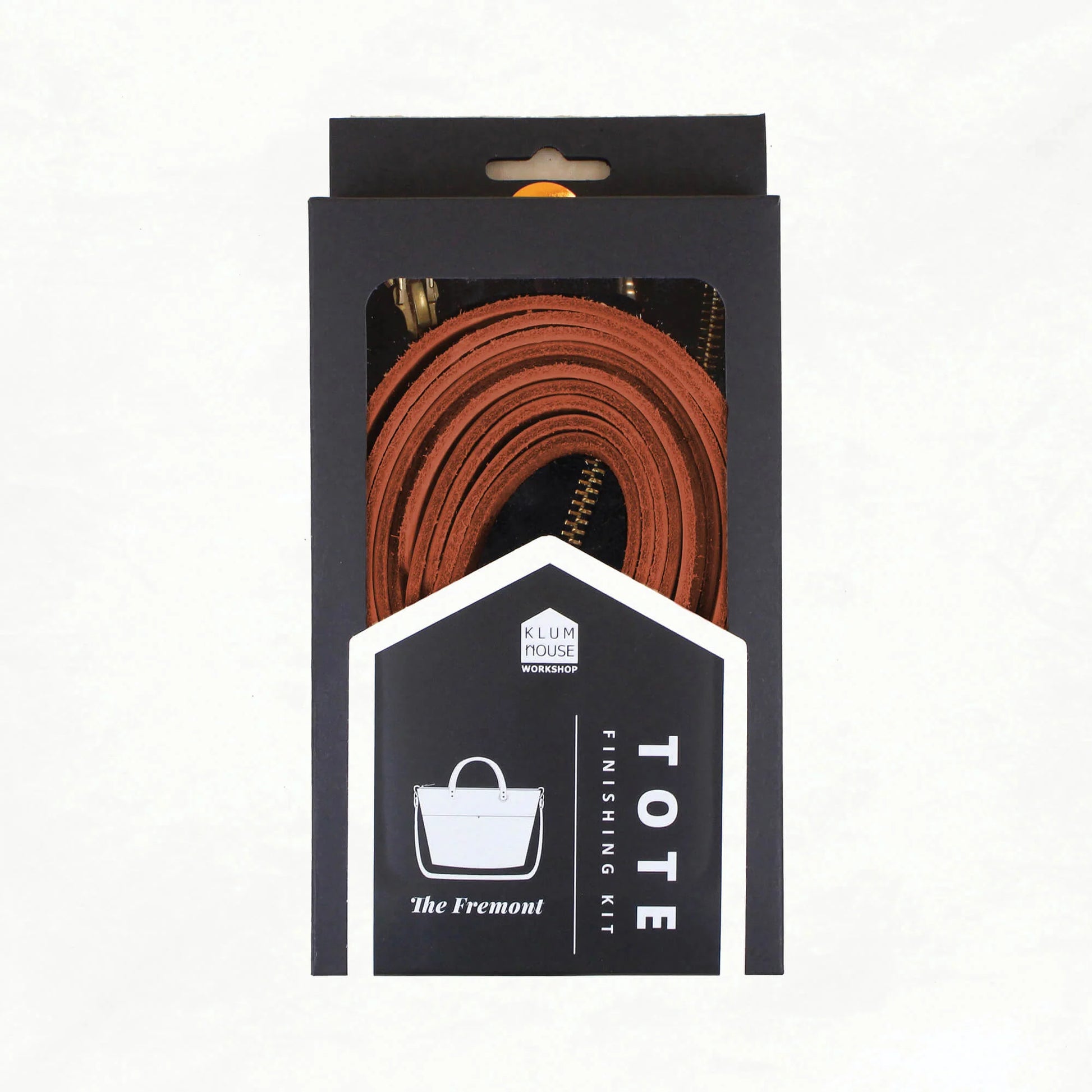 Klum House Workshop-Fremont Tote Finishing Kit - Chestnut & Antique Brass-hardware kit-gather here online