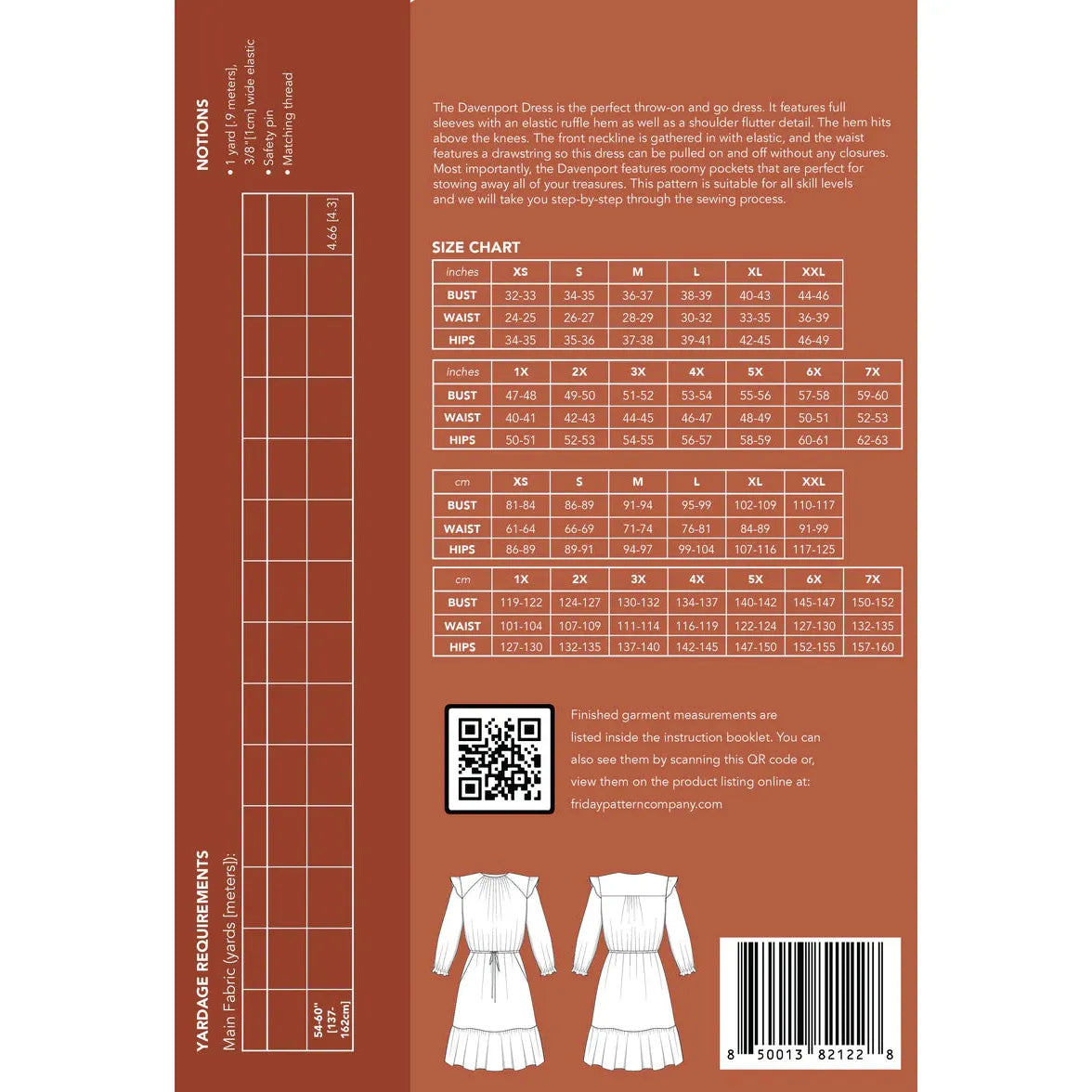 Friday Pattern Company-Davenport Dress Pattern-sewing pattern-gather here online