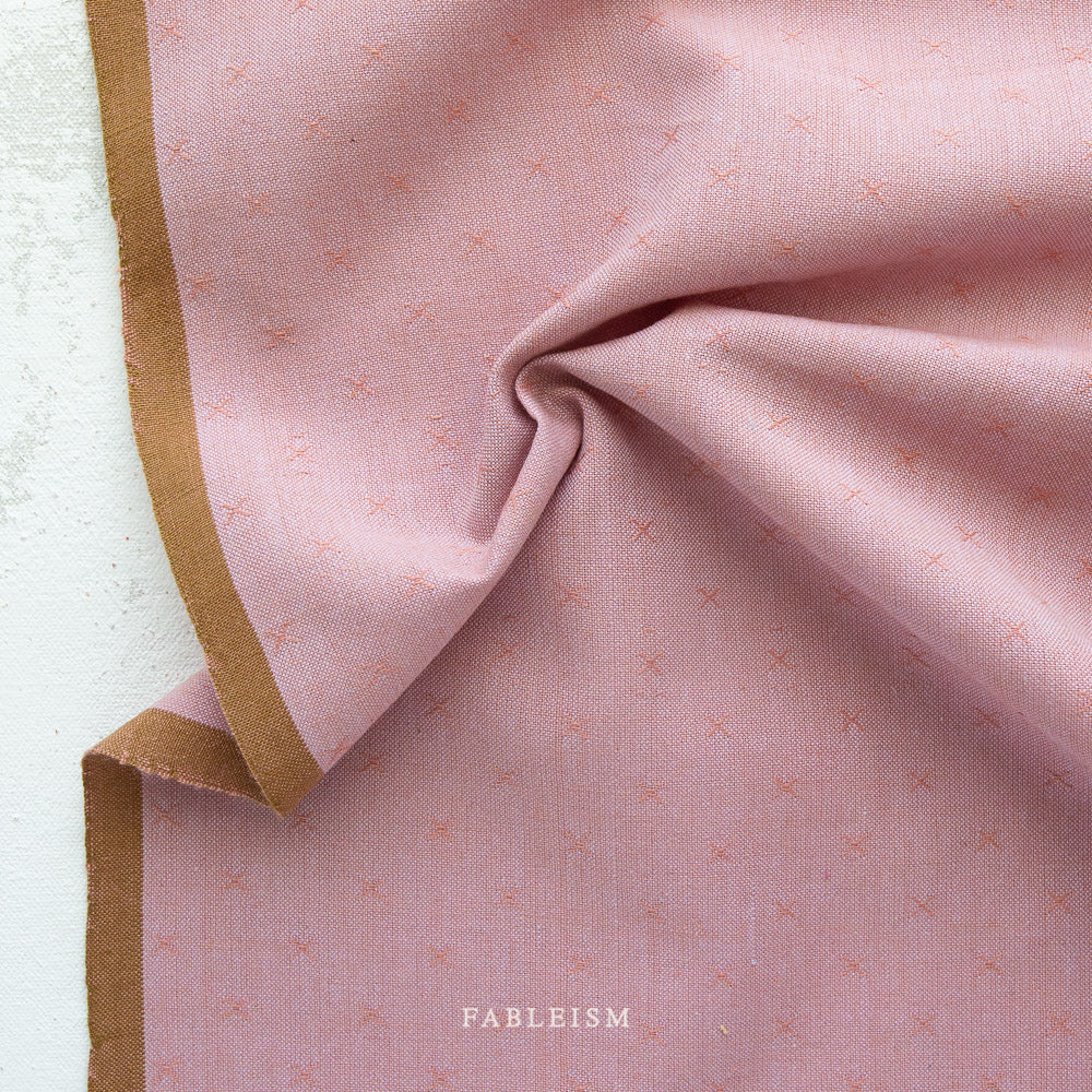 REMNANT: Sprout Woven, Pansy Pink 30% OFF 1.25 yds