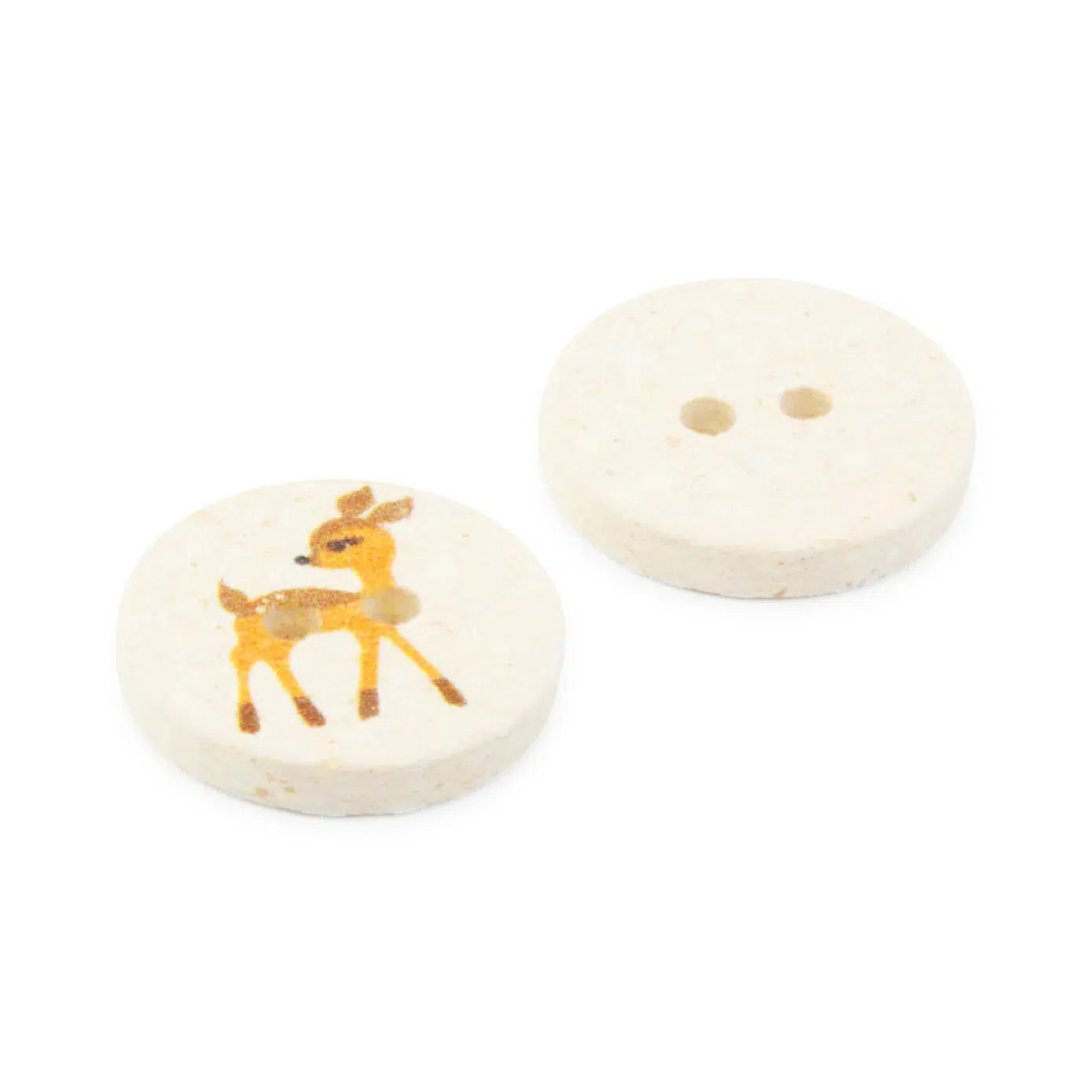 Dritz-15mm Recycled Cotton Button - Deer-button-gather here online