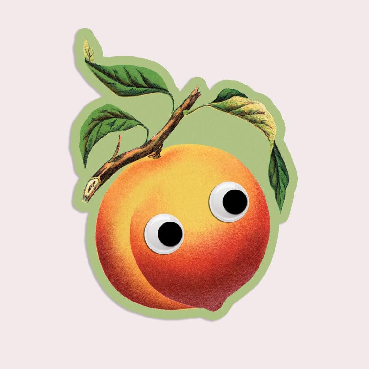 Stay Home Club-Googly Peach Sticker-accessory-gather here online