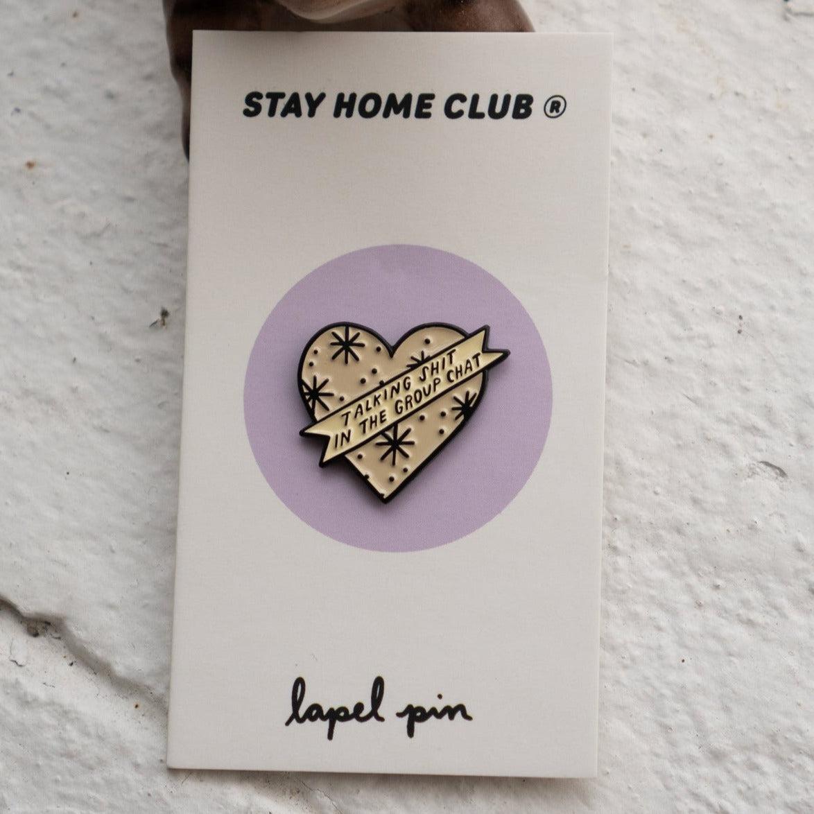 Stay Home Club-Group Chat Enamel Pin-accessory-gather here online