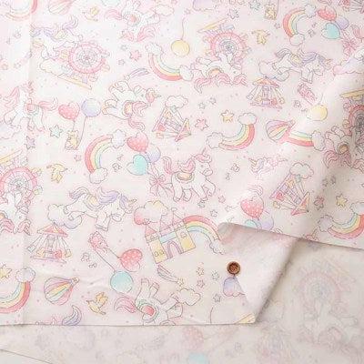 Kokka-Sweet Pastel Dreams on Cotton Oxford-fabric-gather here online