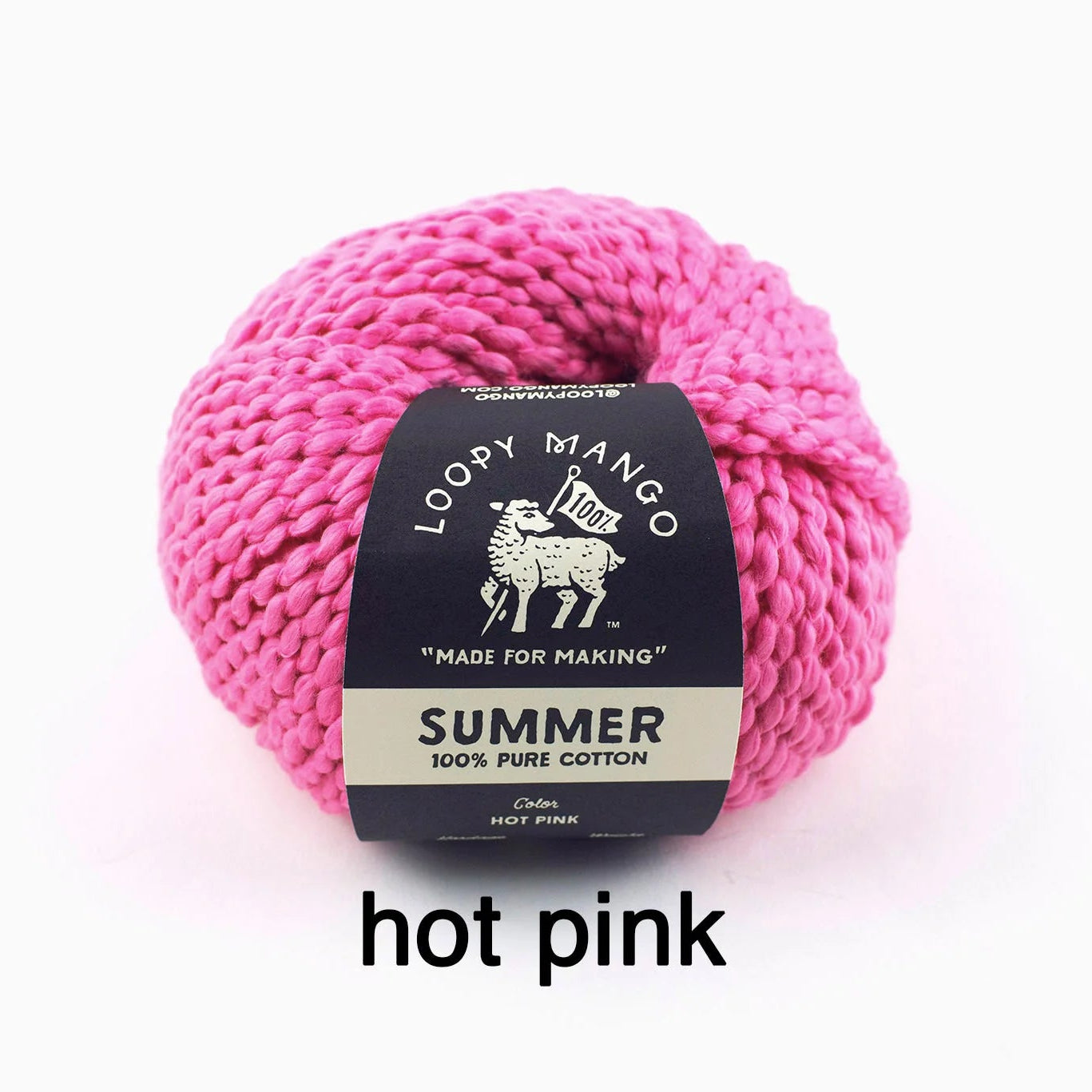 Loopy Mango-Summer-yarn-Hot Pink-gather here online