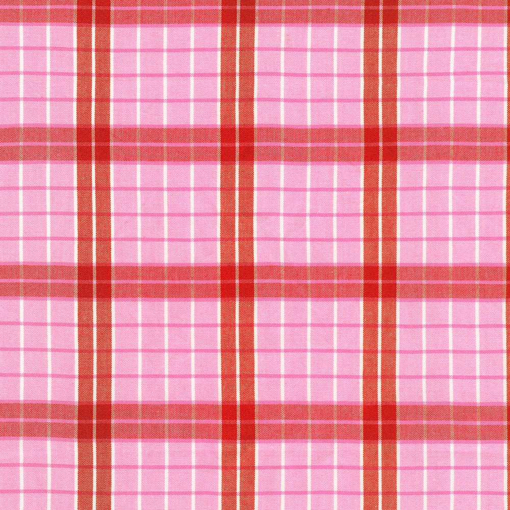 Robert Kaufman-Loomworks Plaid Carnation-fabric-gather here online