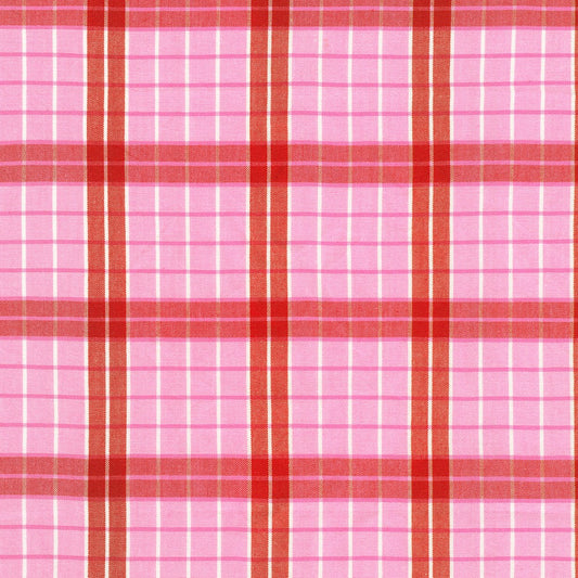Robert Kaufman-Loomworks Plaid Carnation-fabric-gather here online