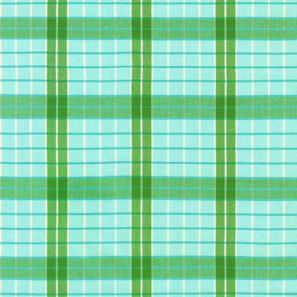 Robert Kaufman-Loomworks Plaid Aqua-fabric-gather here online
