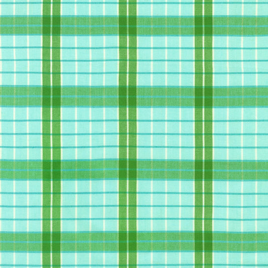 Robert Kaufman-Loomworks Plaid Aqua-fabric-gather here online