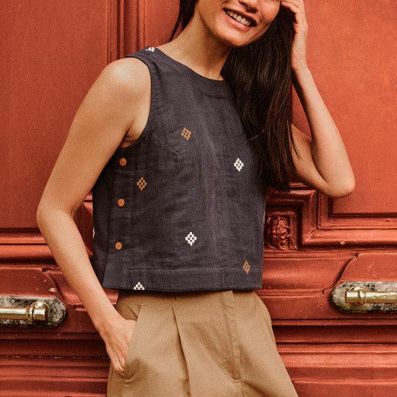 Atelier Brunette-LE Top Tank Pattern-sewing pattern-gather here online