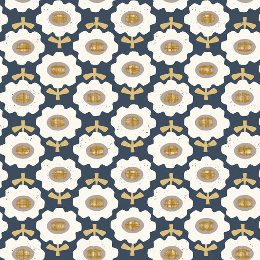 Cotton + Steel-Morning Bloom Blue Dusk-fabric-gather here online
