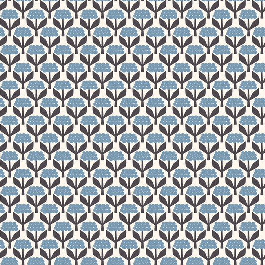 Cotton + Steel-Dewdrop Blue Flower-fabric-gather here online