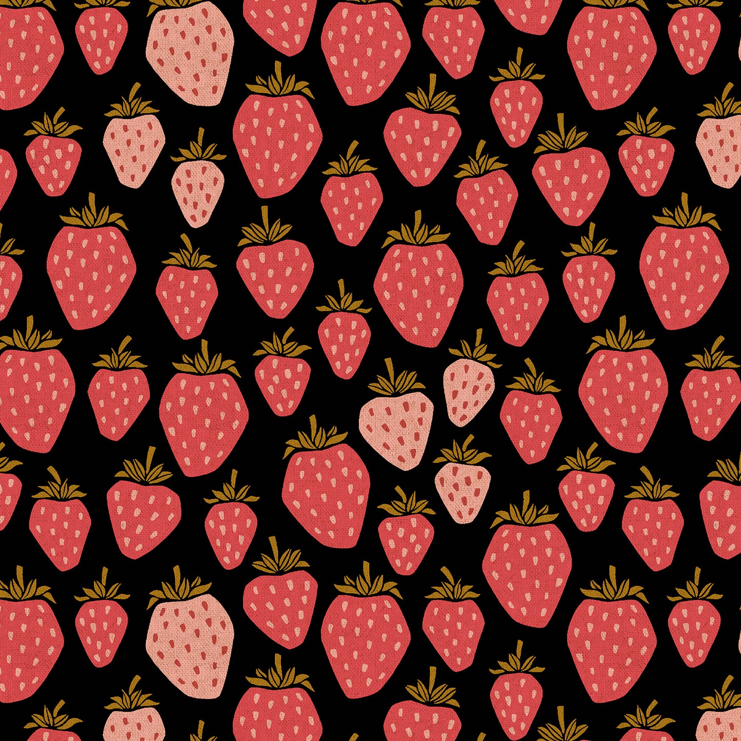 Cotton + Steel-Queen Of Berries After Midnight Unbleached Canvas-fabric-gather here online