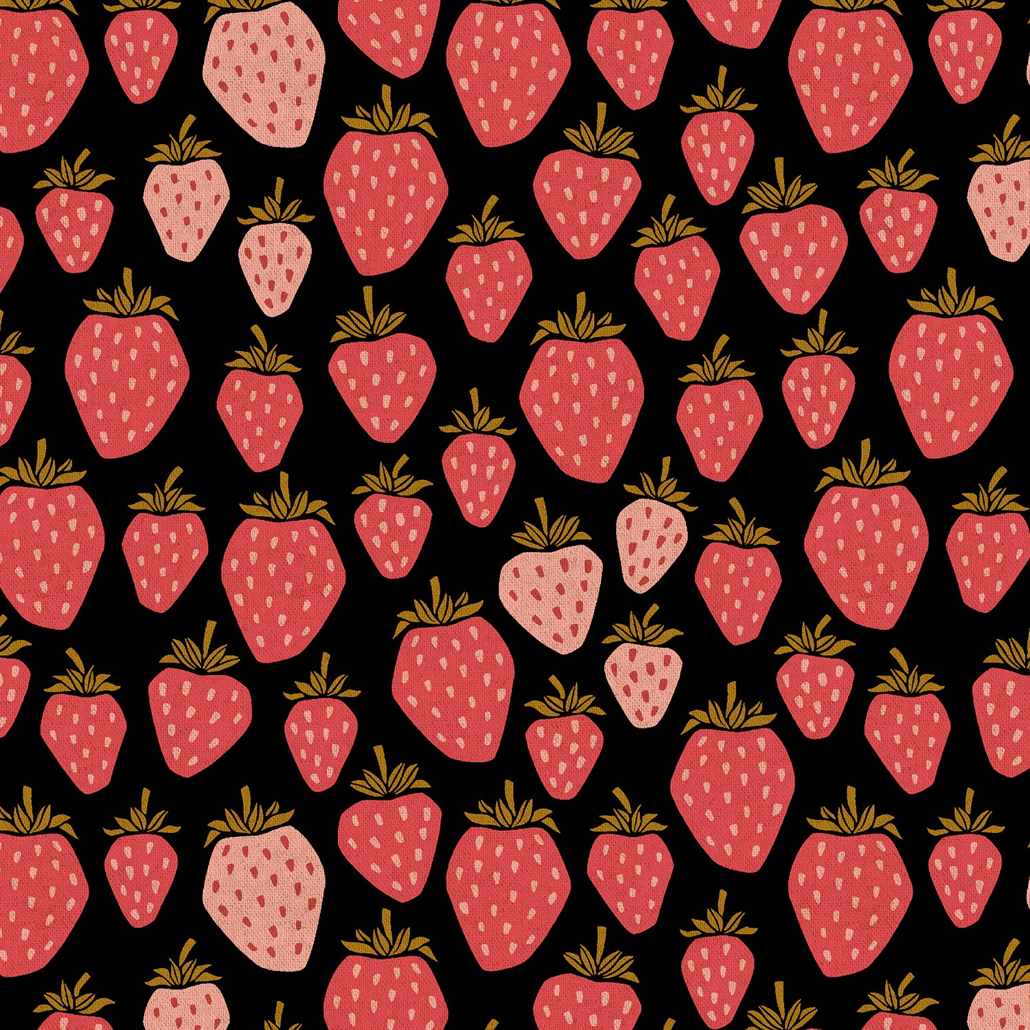Cotton + Steel-Queen Of Berries After Midnight Unbleached Canvas-fabric-gather here online