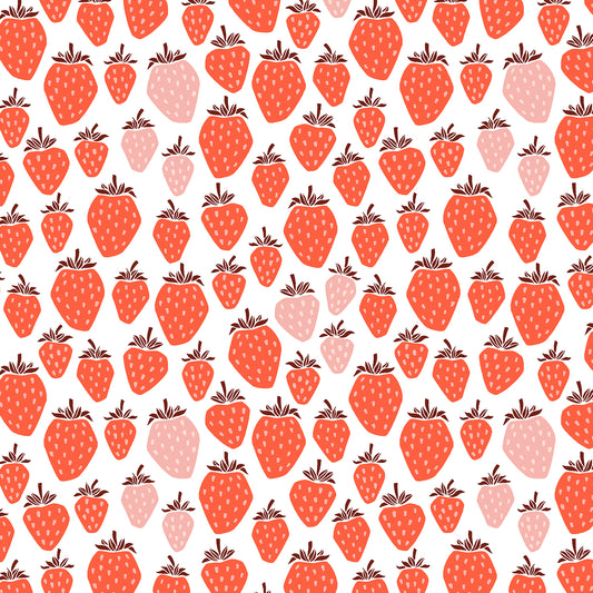 Cotton + Steel-Queen Of Berries Blushing Red-fabric-gather here online