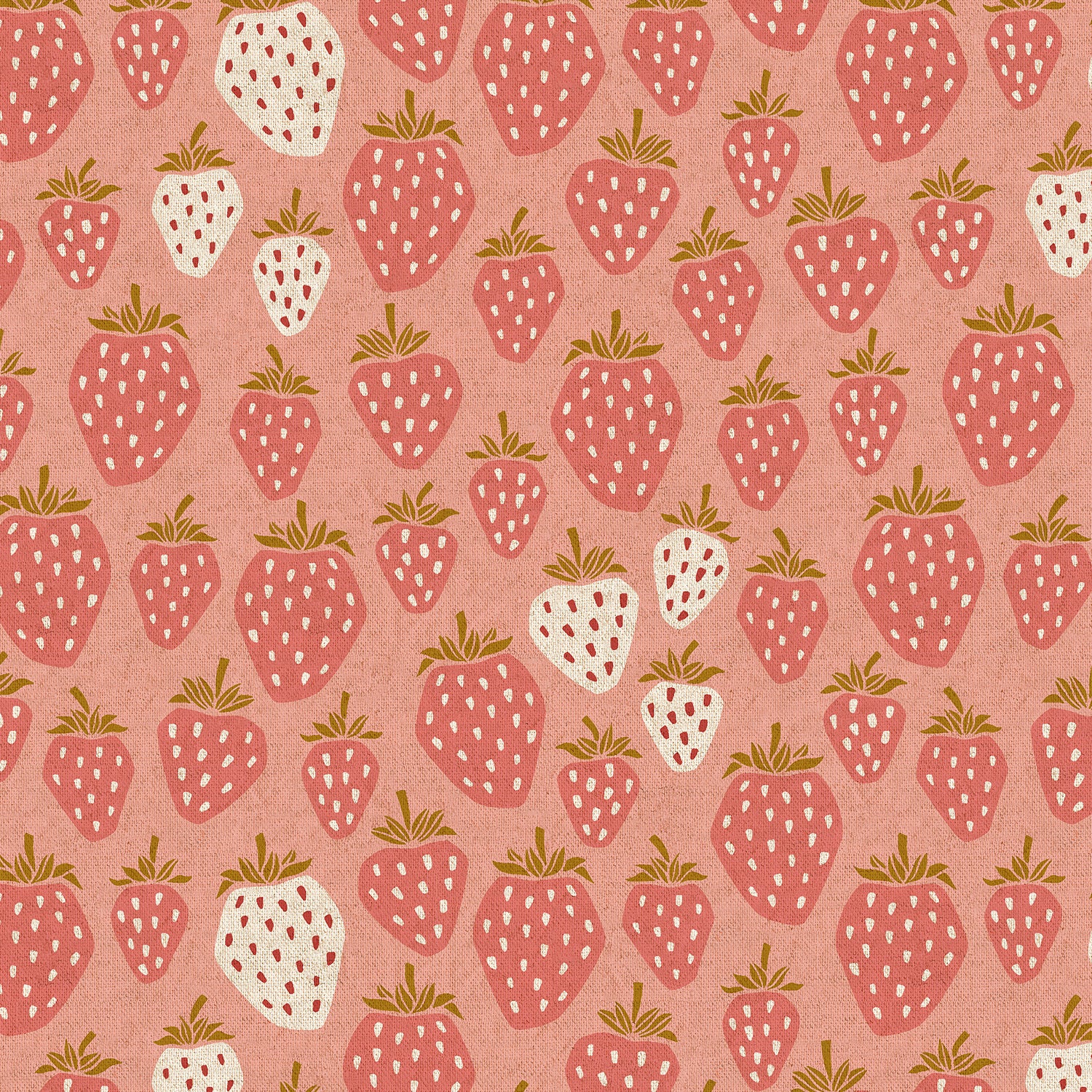 Cotton + Steel-Queen Of Berries Flushed Unbleached Canvas-fabric-gather here online