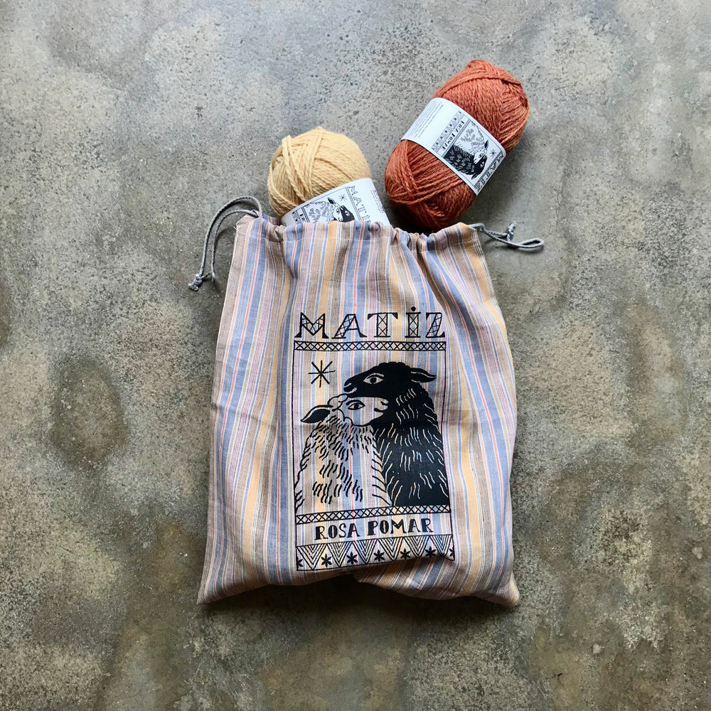 Retrosaria Rosa Pomar-Matiz Drawstring Project Bag-craft organizer-gather here online