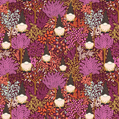 Cotton + Steel-Enchanted Forest Ruby Shade-fabric-gather here online