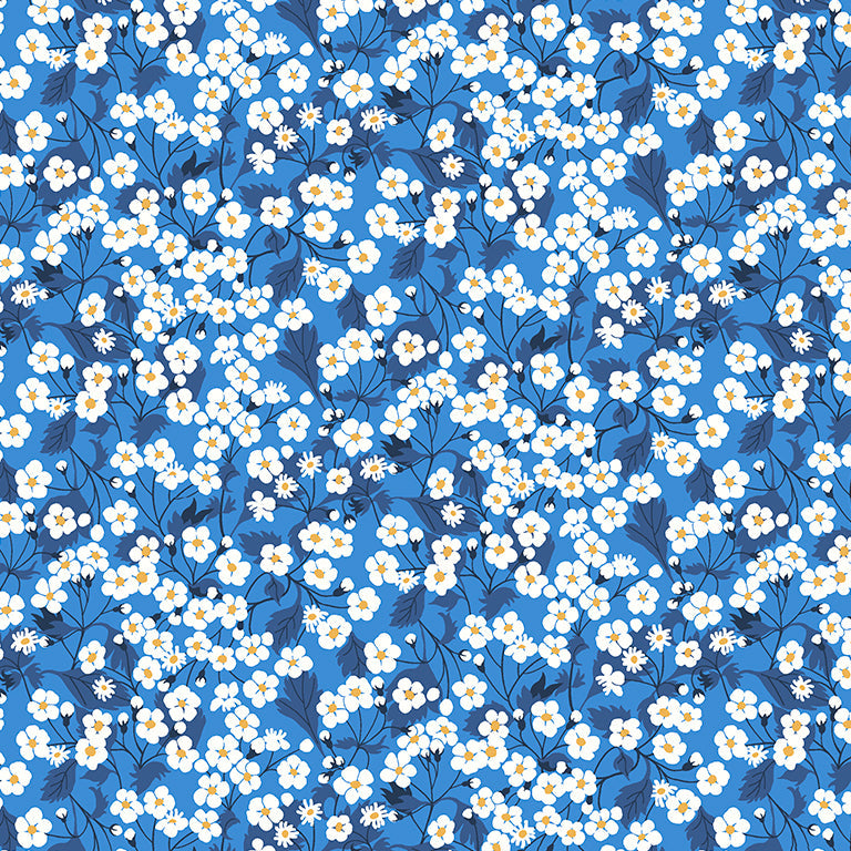 Liberty of London-Tana Lawn - Mitsi Valeria Dark Blue-fabric-gather here online