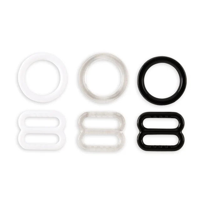 Dritz-Lingerie Strap Slides & Rings - 3 Sets-sewing notion-gather here online